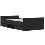 Cama sin colchón madera de ingeniería roble negro 90x200 cm | Foro24.es | Tu tienda online para hogar, jardín y más Foro24.es