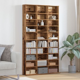 Armario de CD madera de ingeniería envejecida 101x23x177,5 cm de , Almacenamiento para CD y DVD - Ref: Foro24-3329340, Precio...
