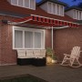 Toldo retráctil manual con LED Naranja y Marrón 300x250 cm | Foro24.es | Tu tienda online para hogar, jardín y más Foro24.es
