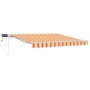 Toldo retráctil manual con LED amarillo y naranja 300x250 cm | Foro24.es | Tu tienda online para hogar, jardín y más Foro24.es