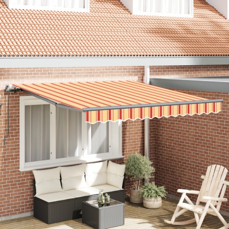 Toldo Retráctil Manual Amarillo y Naranja 300x250 cm | Foro24.es | Tu tienda online para hogar, jardín y más Foro24.es