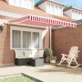 Toldo Retráctil Manual Rayas Rojas y Blancas 300x250 cm | Foro24.es | Tu tienda online para hogar, jardín y más Foro24.es
