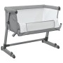 Cuna con colchón tela de lino gris claro de vidaXL, Cunas y camas para niños - Ref: Foro24-10295, Precio: 113,05 €, Descuento: %