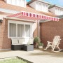 Toldo Retráctil Automático Rojo y Blanco 300x250 cm | Foro24.es | Tu tienda online para hogar, jardín y más Foro24.es