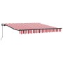 Toldo Retráctil Manual Rojo y Blanco 300x250 cm de , Toldos - Ref: Foro24-3329983, Precio: 273,92 €, Descuento: %
