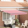 Toldo Retráctil Automático Rayas Rojas y Blancas 300x250 cm | Foro24.es | Tu tienda online para hogar, jardín y más Foro24.es