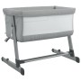 Cuna con colchón tela de lino gris claro de vidaXL, Cunas y camas para niños - Ref: Foro24-10295, Precio: 113,05 €, Descuento: %