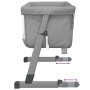 Cuna con colchón tela de lino gris claro de vidaXL, Cunas y camas para niños - Ref: Foro24-10295, Precio: 113,05 €, Descuento: %