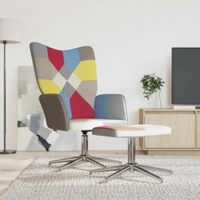 Silla de relax con taburete tela patchwork en Sillones | Comprar online en Foru.es