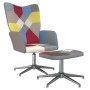 Silla de relax con taburete tela patchwork en Sillones | Comprar online en Foru.es