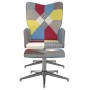Silla de relax con taburete tela patchwork en Sillones | Comprar online en Foru.es
