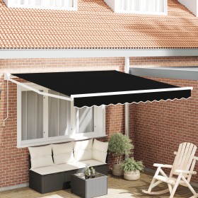 Comprar Toldo retráctil manual Negro 300x250 cm
