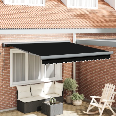 Toldo Retráctil Manual  Negro 300x250 cm, Tela de Reemplazo para Toldo  para marco de 3x2.5 m Negro | Foro24.es | Tu tienda online para hogar, jardín y más Foro24.es