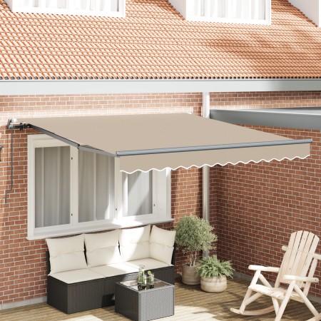 Toldo Retráctil Manual  Beige 300x250 cm, Tela de Reemplazo para Toldo  para Marco de 3x2.5 m Beige | Foro24.es | Tu tienda online para hogar, jardín y más Foro24.es