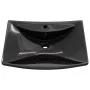 Lavabo rectangular cerámica orificio de grifo y desagüe negro de vidaXL, Lavabos - Ref: Foro24-140689, Precio: 89,71 €, Descu...