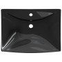 Lavabo rectangular cerámica orificio de grifo y desagüe negro de vidaXL, Lavabos - Ref: Foro24-140689, Precio: 112,05 €, Desc...