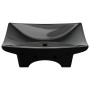 Lavabo rectangular cerámica orificio de grifo y desagüe negro de vidaXL, Lavabos - Ref: Foro24-140689, Precio: 112,05 €, Desc...