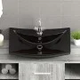 Lavabo rectangular cerámica orificio de grifo y desagüe negro de vidaXL, Lavabos - Ref: Foro24-140689, Precio: 89,71 €, Descu...
