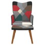 Silla de relajación con reposapiés tela patchwork en Sillones | Comprar online en Foru.es