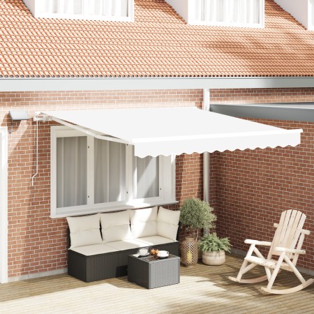 Toldo Manual Retráctil con LED Blanco 300x250 cm,  Tela de Repuesto para Toldo de 3x2.5 m Blanco | Foro24.es | Tu tienda online para hogar, jardín y más Foro24.es