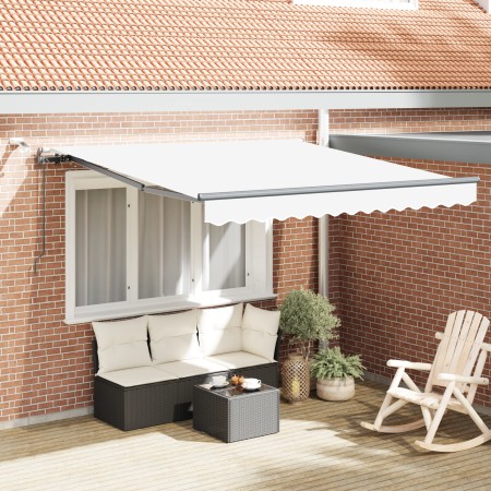Toldo Retráctil Automático  con LED Blanco 300x250 cm, Tela de Reemplazo para Toldo  3x2.5 m Blanco | Foro24.es | Tu tienda online para hogar, jardín y más Foro24.es