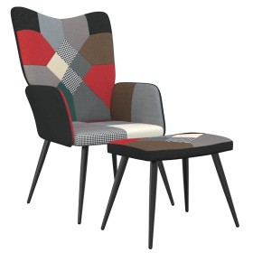 Silla de relax con taburete tela patchwork en Sillones | Comprar online en Foru.es