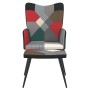 Silla de relax con taburete tela patchwork en Sillones | Comprar online en Foru.es