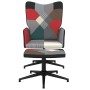 Silla de relax con taburete tela patchwork en Sillones | Comprar online en Foru.es