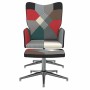Silla de relax con taburete tela patchwork en Sillones | Comprar online en Foru.es