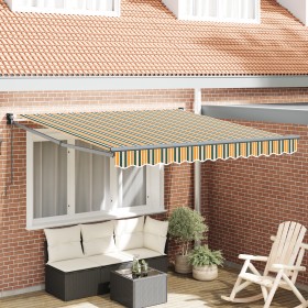 Comprar Toldo retráctil manual Verde y Amarillo
