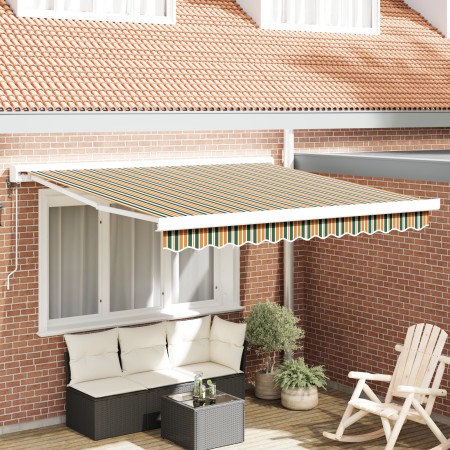 Toldo Retráctil Automático Verde y Amarillo 300x250 cm, Tela de reemplazo para toldo  de 3x2,5 m Marco Verde y Amarillo | Foro24.es | Tu tienda online para hogar, jardín y más Foro24.es