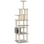 Rascador para gatos con postes de sisal gris claro 183 cm de vidaXL, Mobiliario para gatos - Ref: Foro24-171483, Precio: 82,0...