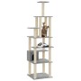 Rascador para gatos con postes de sisal gris claro 183 cm de vidaXL, Mobiliario para gatos - Ref: Foro24-171483, Precio: 82,0...