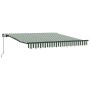 Toldo Retráctil Manual Verde y Blanco 300x250 cm, Tela de Reemplazo para Toldo  de 3x2.5 m Verde y Blanco | Foro24.es | Tu tienda online para hogar, jardín y más Foro24.es