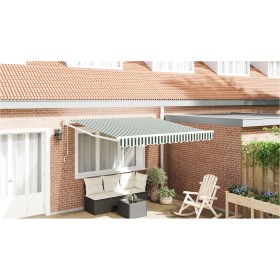 Comprar Toldo Retráctil Automático Verde y Blanco