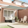 Toldo Manual Retráctil  Verde y Blanco 300x250 cm, Tela de Repuesto para Toldo  de 3x2.5 m Verde y Blanco | Foro24.es | Tu tienda online para hogar, jardín y más Foro24.es