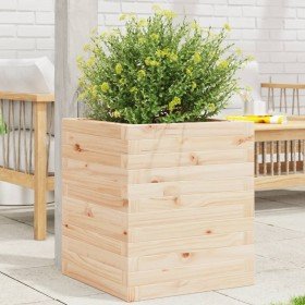 Jardinera de madera maciza de pino 40x40x46 cm en Macetas y jardineras | Comprar online en Foru.es
