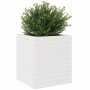 Jardinera de madera maciza de pino blanca 40x40x46 cm en Macetas y jardineras | Comprar online en Foru.es
