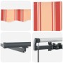 Toldo retráctil manual con LED amarillo y naranja 350x250 cm | Foro24.es | Tu tienda online para hogar, jardín y más Foro24.es