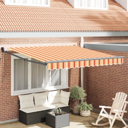 Toldo Retráctil Automático Amarillo y Naranja 350x250 cm | Foro24.es | Tu tienda online para hogar, jardín y más Foro24.es