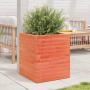 Jardinera de madera maciza pino marrón cera 40x40x46 cm en Macetas y jardineras | Comprar online en Foru.es