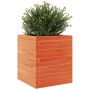 Jardinera de madera maciza pino marrón cera 40x40x46 cm en Macetas y jardineras | Comprar online en Foru.es