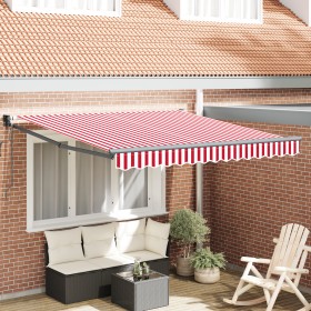 Comprar Toldo Retráctil Automático Rayas Rojas y