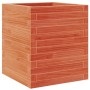 Jardinera de madera maciza pino marrón cera 40x40x46 cm en Macetas y jardineras | Comprar online en Foru.es