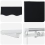 Toldo Retráctil Manual con LED Negro 350x250 cm,  Tela de Reemplazo para Toldo de 3.5x2.5 m Estructura Negra | Foro24.es | Tu tienda online para hogar, jardín y más Foro24.es