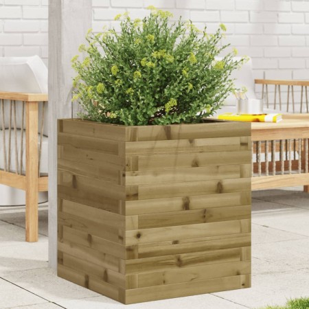 Jardinera de madera de pino impregnada 40x40x46 cm en Macetas y jardineras | Comprar online en Foru.es