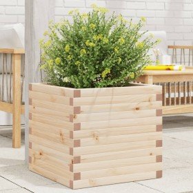 Jardinera de madera maciza de pino 50x50x46 cm en Macetas y jardineras | Comprar online en Foru.es