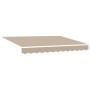 Toldo Retráctil Manual  con LED Beige 350x250 cm, Tela de Reemplazo para Toldo  de 3.5x2.5 m Beige | Foro24.es | Tu tienda online para hogar, jardín y más Foro24.es