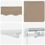 Toldo Retráctil Manual  con LED Beige 350x250 cm, Tela de Reemplazo para Toldo  de 3.5x2.5 m Beige | Foro24.es | Tu tienda online para hogar, jardín y más Foro24.es