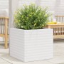 Jardinera de madera maciza de pino blanca 50x50x46 cm en Macetas y jardineras | Comprar online en Foru.es